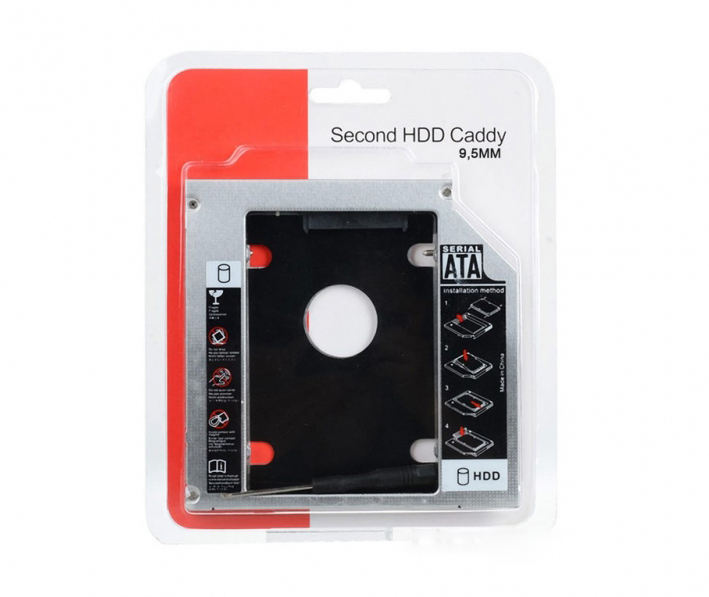 Caddy Bay HDD SSD SATA 3 9.5mm- Khay ổ cứng thay thế ổ DVD