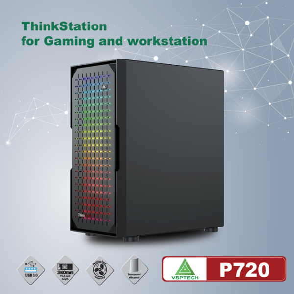 CASE VSP P720 LED RGB CHUẨN FULL ATX