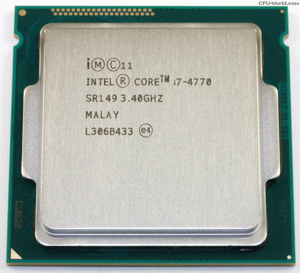 CPU Intel Core i7 4770 (3.90GHz, 8M, 4 Cores 8 Threads