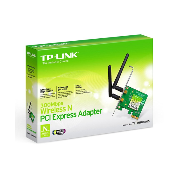 CARD MẠNG KHÔNG DÂY PCI EXPRESS TP-LINK TL-WN881ND WIRELESS N300MBPS